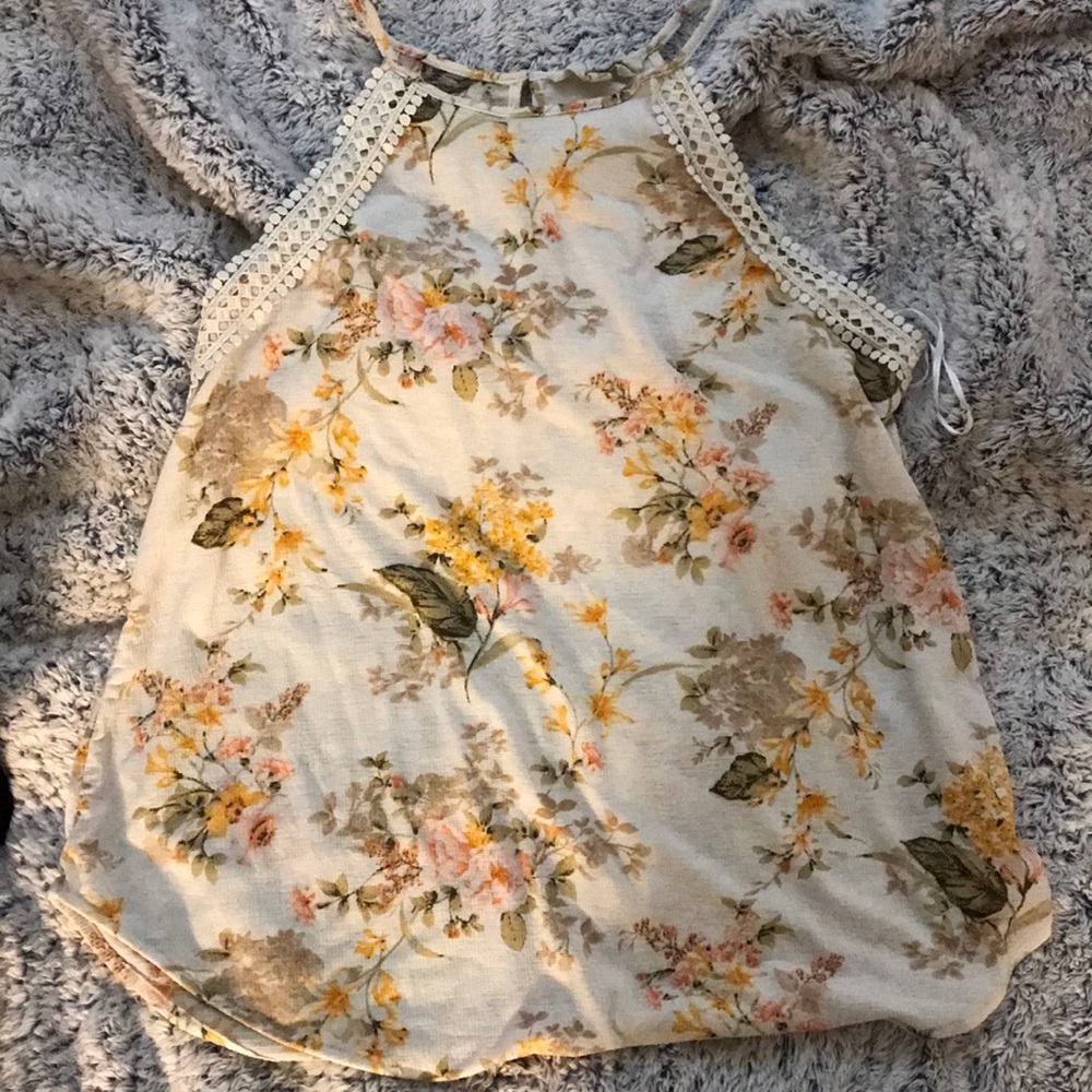 Cute floral tank top